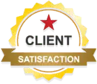 Client Satisfaction Award Badge – Gold Seal of Excellence