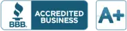 BBB Accredited Business logo with A+ rating
